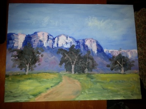 One of the paintings I produced in class under the guidance of my painting instructor. 